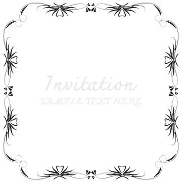Invitation with beautiful designs. Stock Illustration