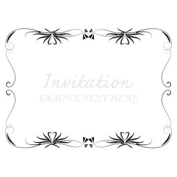 Invitation with beautiful designs. Illustrazione stock
