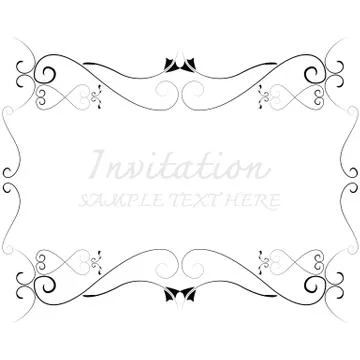 Invitation with beautiful designs. Illustrazione stock
