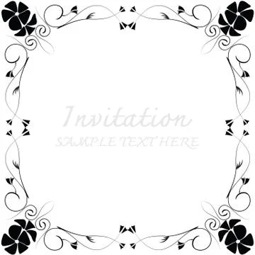 Invitation with beautiful designs. Stock Illustration