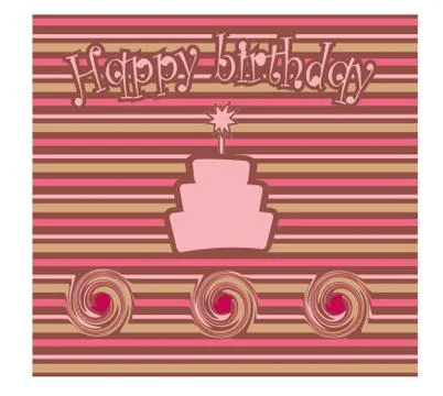 Invitation.  birthday, vector Stock Illustration