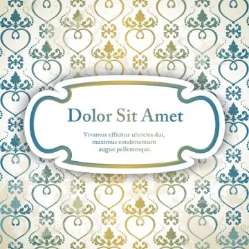 Invitation card with arabesque decor Stock Illustration