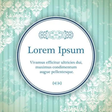 Invitation card with arabesque decor Stock Illustration