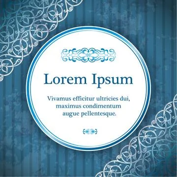 Invitation card with arabesque decor Stock Illustration