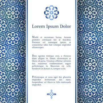 Invitation card with arabesque decor Illustrazione stock