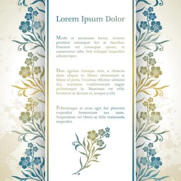 Invitation card with arabesque decor Stock Illustration