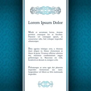 Invitation card with arabesque decor Stock Illustration