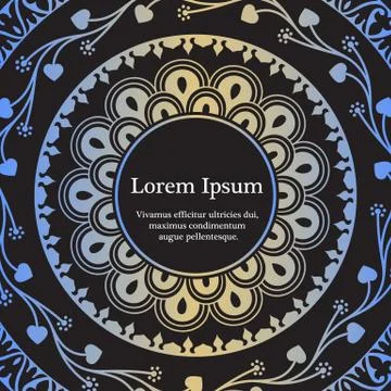 Invitation card with arabesque decor Illustrazione stock