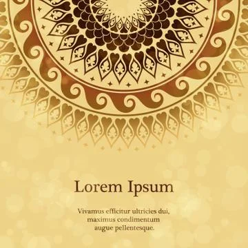 Invitation card with arabesque decor Stock Illustration