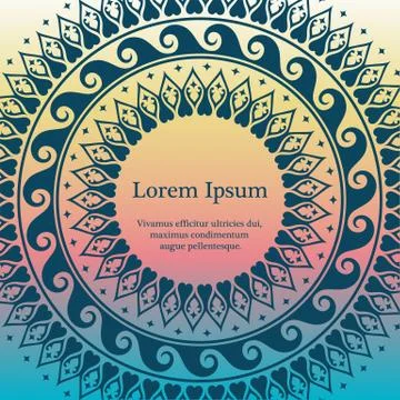 Invitation card with arabesque decor Stock Illustration