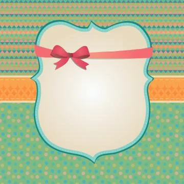 Invitation Card Background, Border Frame Patterns Stock Illustration