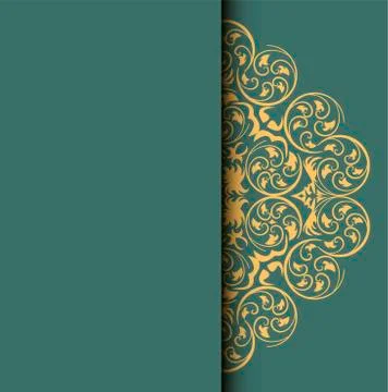 Invitation card. background with round pattern for your design Stock Illustration