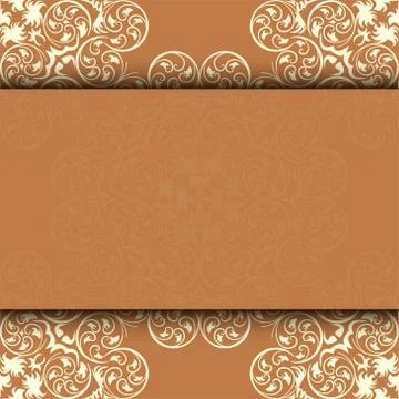 Invitation card. background with round pattern for your design Stock Illustration