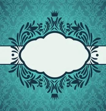 Invitation card with frame Stock Illustration