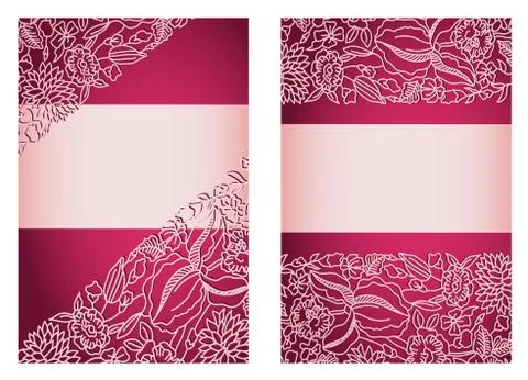Invitation card front and back sides Illustrazione stock