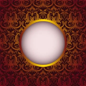 Invitation card with gold element Illustrazione stock