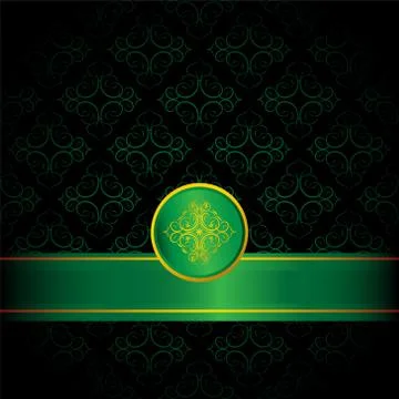Invitation card with gold element Illustrazione stock