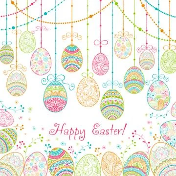 Invitation card Happy Easter Stock Illustration