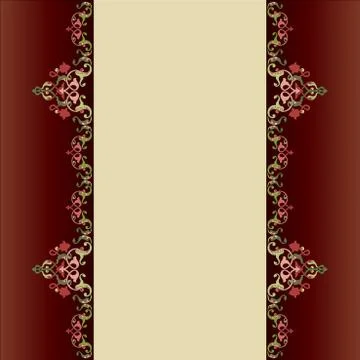 Invitation card with islamic decor Stock Illustration