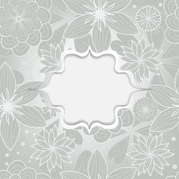 Invitation card with silver element Stock Illustration