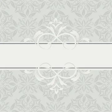 Invitation card with silver element Stock Illustration