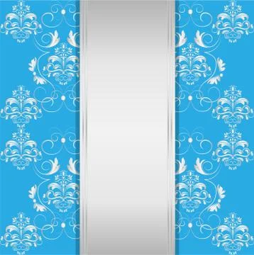 Invitation card with silver element Stock Illustration