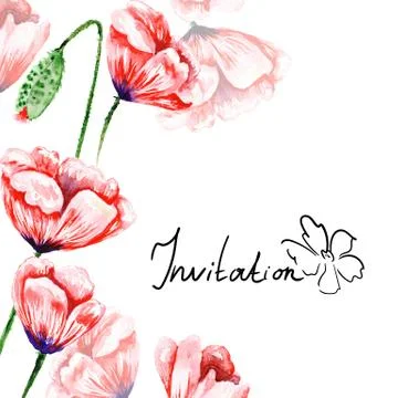 Invitation Card Template Ilustración de archivo