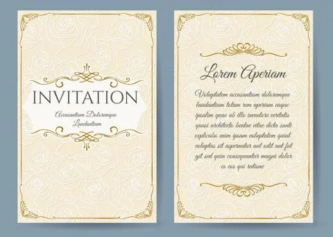 Invitation Card Template Stock Illustration