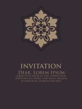 Invitation, cards with ethnic arabesque elements. Arabesque style design. Bus Illustrazione stock