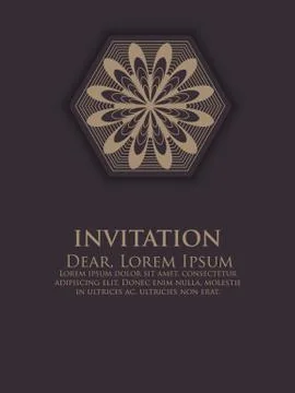 Invitation, cards with ethnic arabesque elements. Arabesque style design. Bus Illustrazione stock