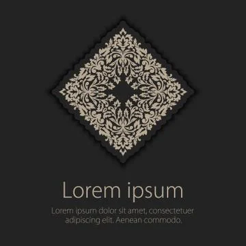 Invitation, cards with ethnic arabesque elements. Arabesque style design. Bus Illustrazione stock