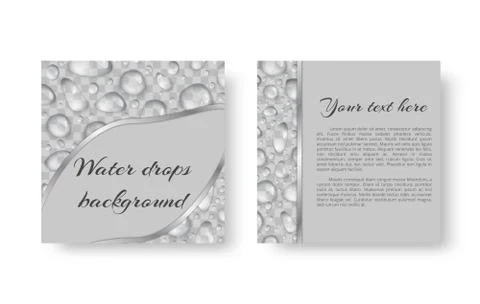 Invitation with droplets Illustrazione stock