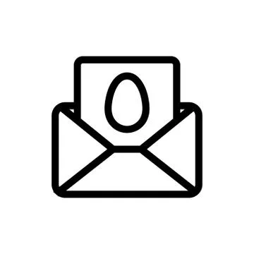 Invitation to the Easter table icon vector. Isolated contour symbol illustration Stock Illustration