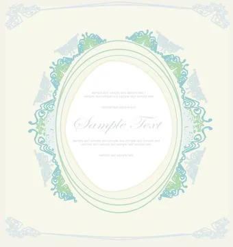 Invitation frame card Stock Illustration