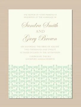 Invitation green card Stock Illustration