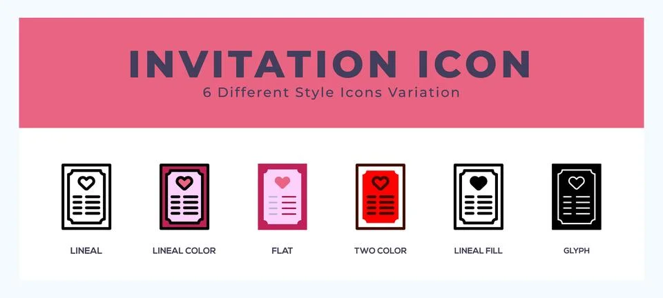Invitation icon set. Design elements for logo 스톡 일러스트