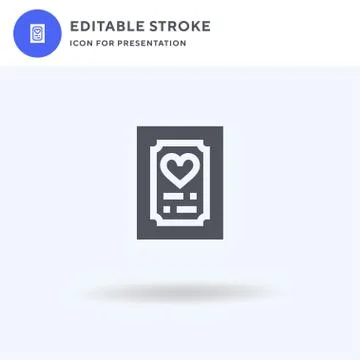 Invitation icon vector, filled flat sign, solid pictogram isolated on white Stock Illustration