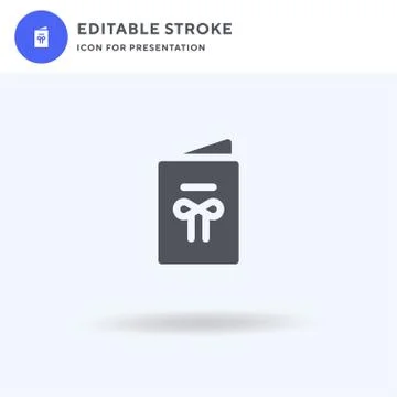 Invitation icon vector, filled flat sign, solid pictogram isolated on white,  Stockillustratie