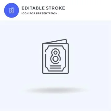 Invitation icon vector, filled flat sign, solid pictogram isolated on white 스톡 일러스트