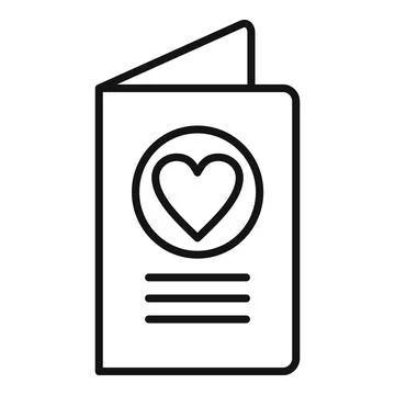 Invitation letter icon outline vector. Event planner Ilustración de archivo
