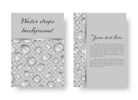 Invitation with raindrops Stock Illustration