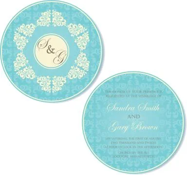 Invitation round card Stock Illustration