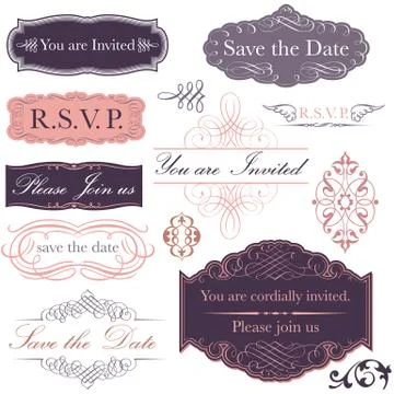 Invitation Set Illustrazione stock
