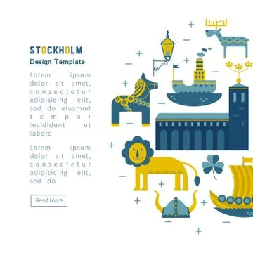 Invitation Stockholm vector Stock Illustration