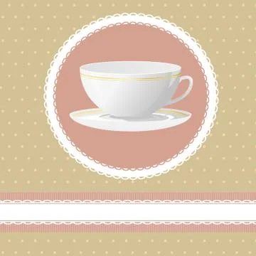 Invitation for tea time Illustration