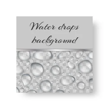 Invitation with water drops Stock Illustration