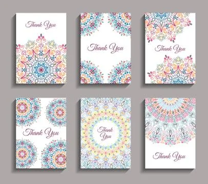 Invitations Mandala Design Templates Illustrazione stock