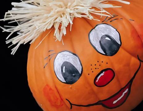 Inviting Cheerful Pumpkin Stock Photos