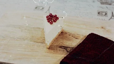 Inviting culinary presentation: displaying a rich chocolate cake portion 스톡 사진