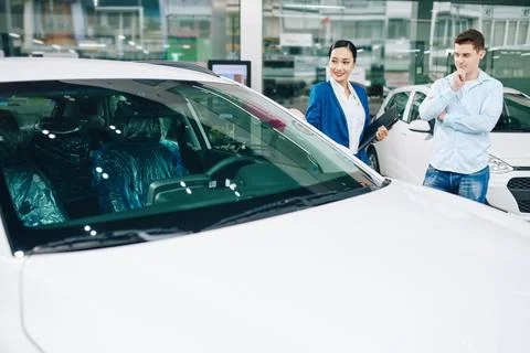 Inviting customer to test drive Stock Photos